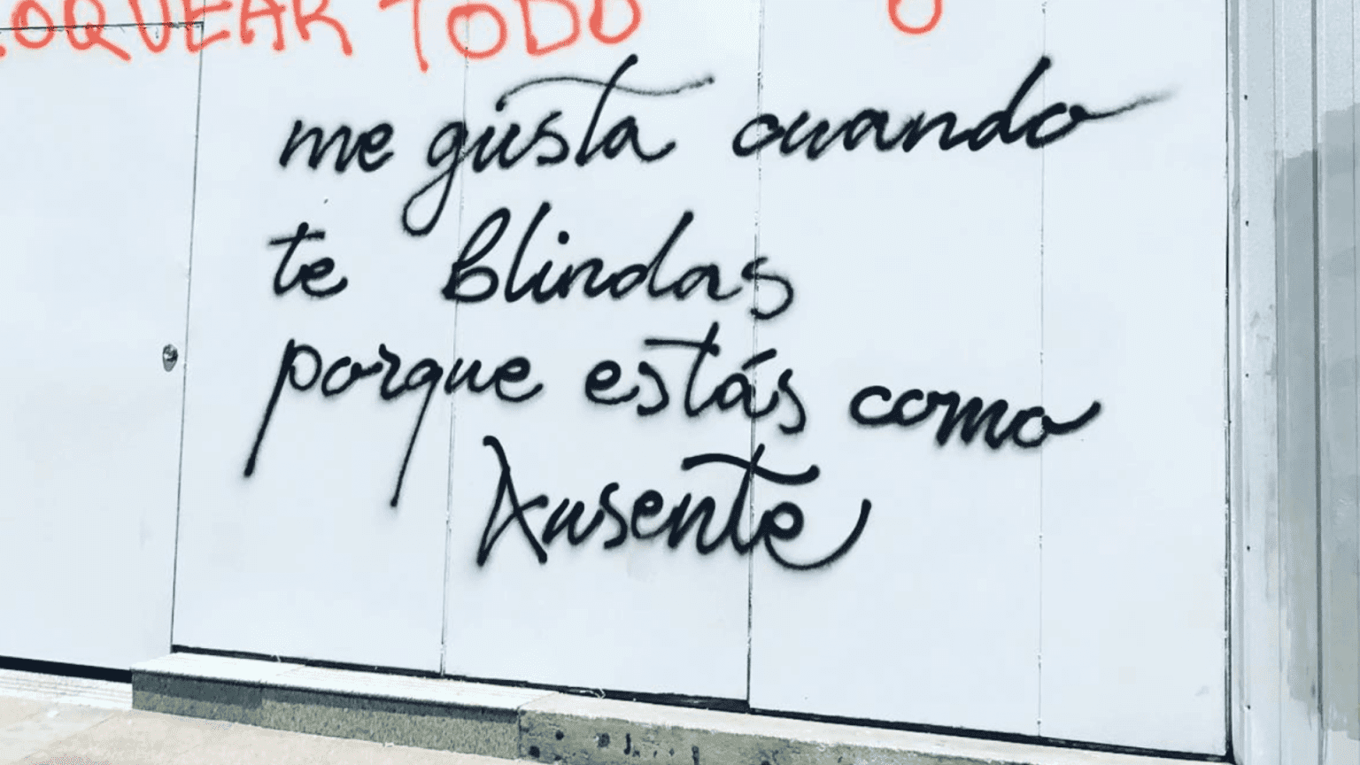 Me gusta cuando te blindas por que estas como ausente